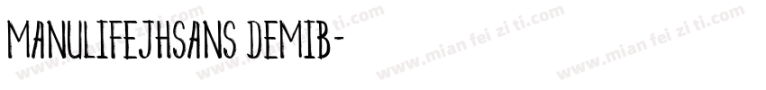 ManulifeJHSans Demib字体转换